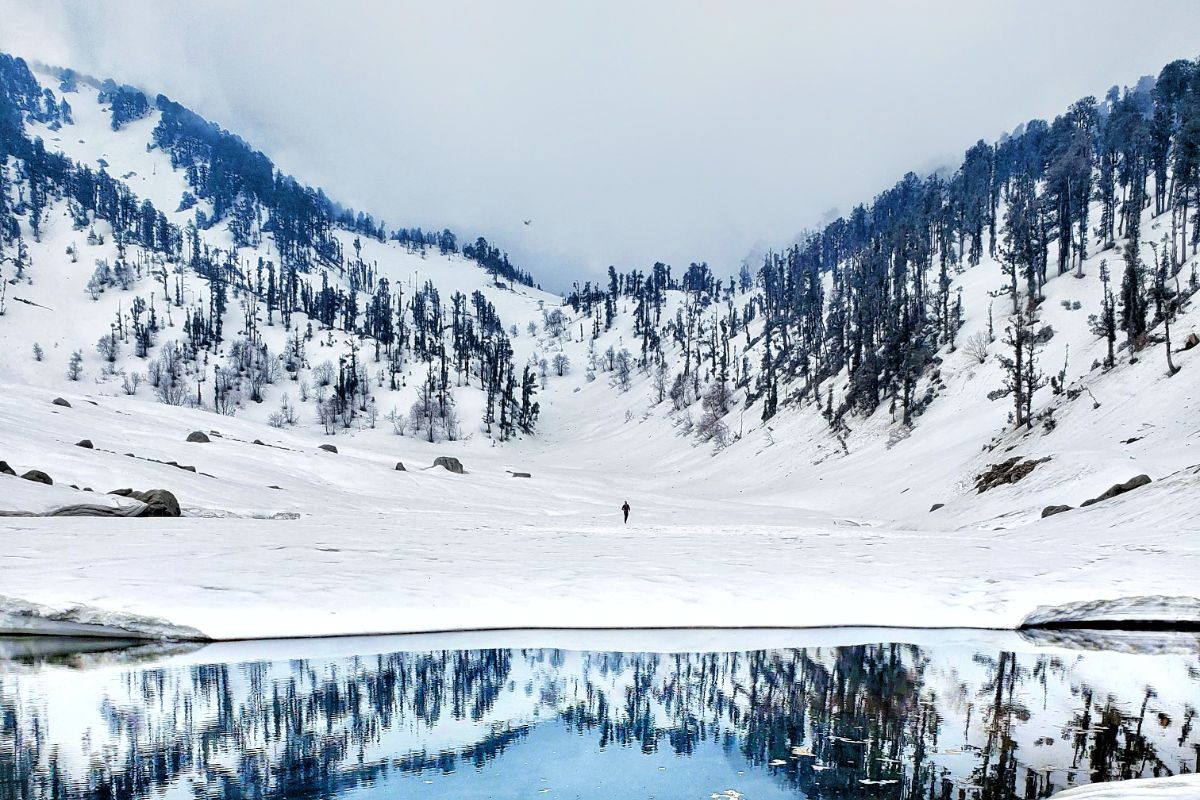 Kareri lake and snow