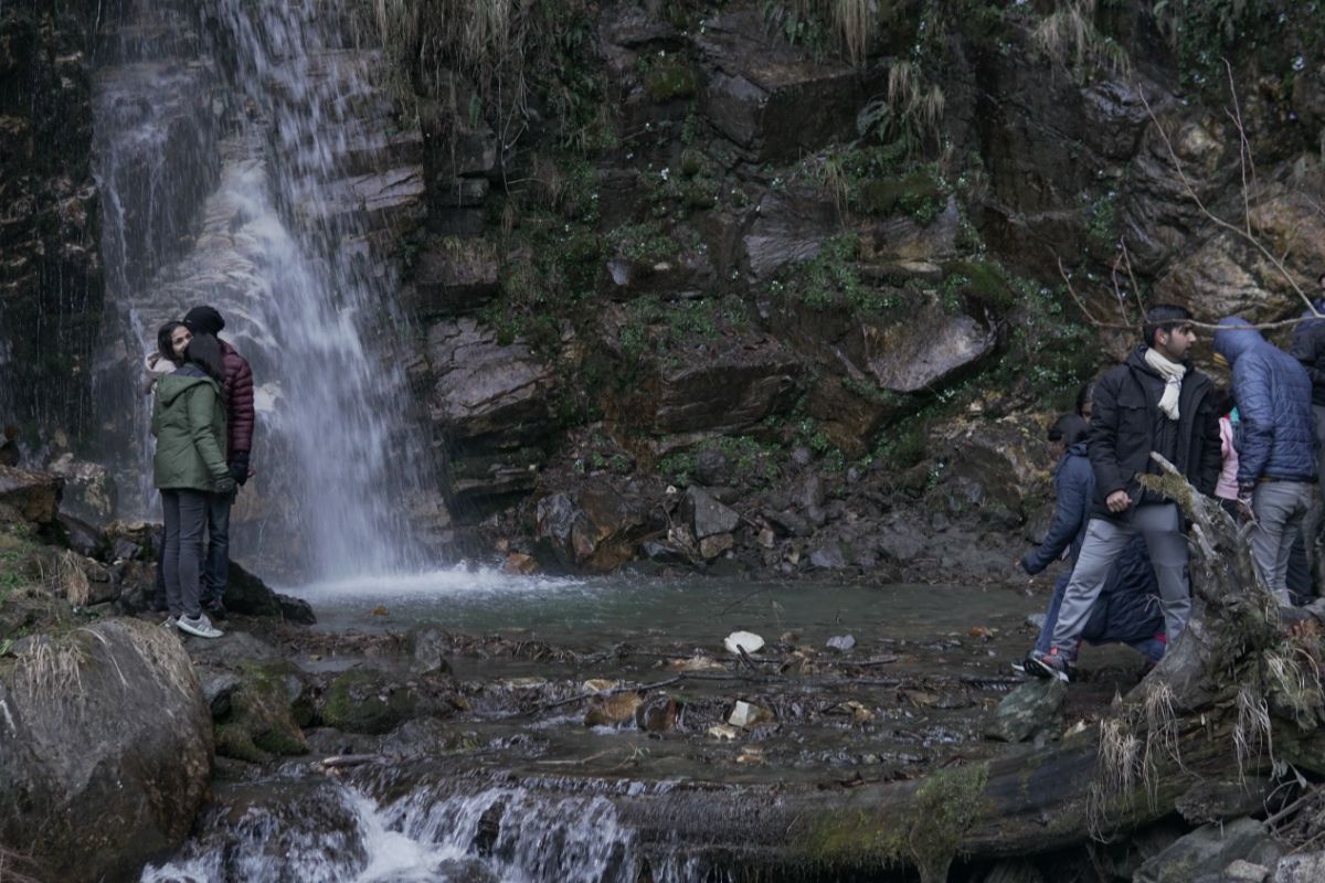 Grahan waterfall in Parvati valley