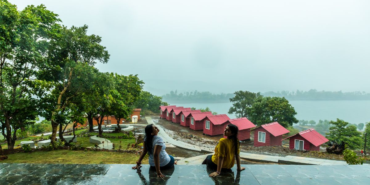 Taking in the morning mist at The Hosteller Bhandardara