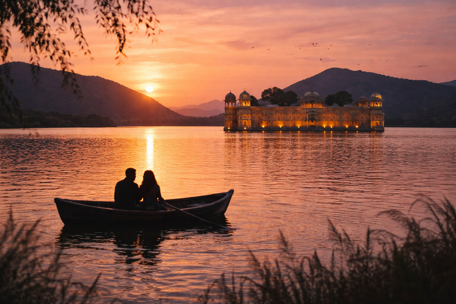 Boating in Jal Mahal, Jaipur