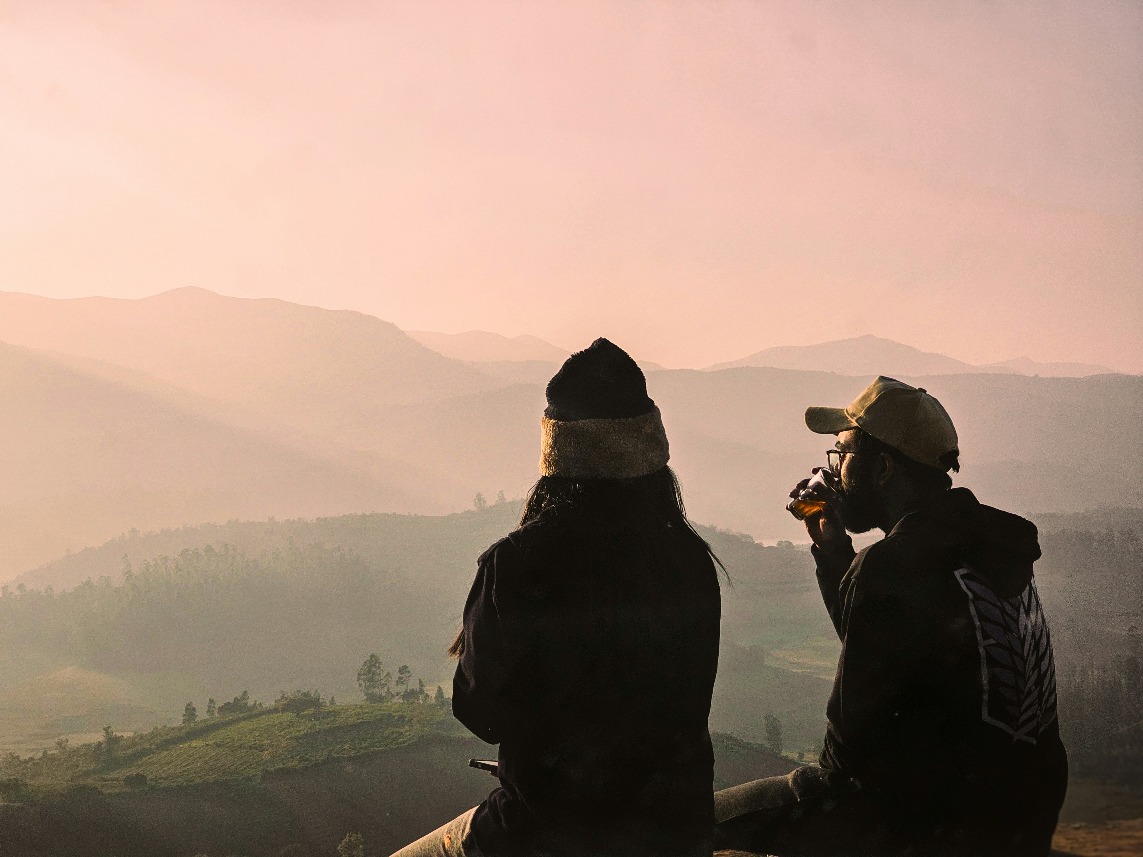 A couple exploring a tea plantation in Ooty