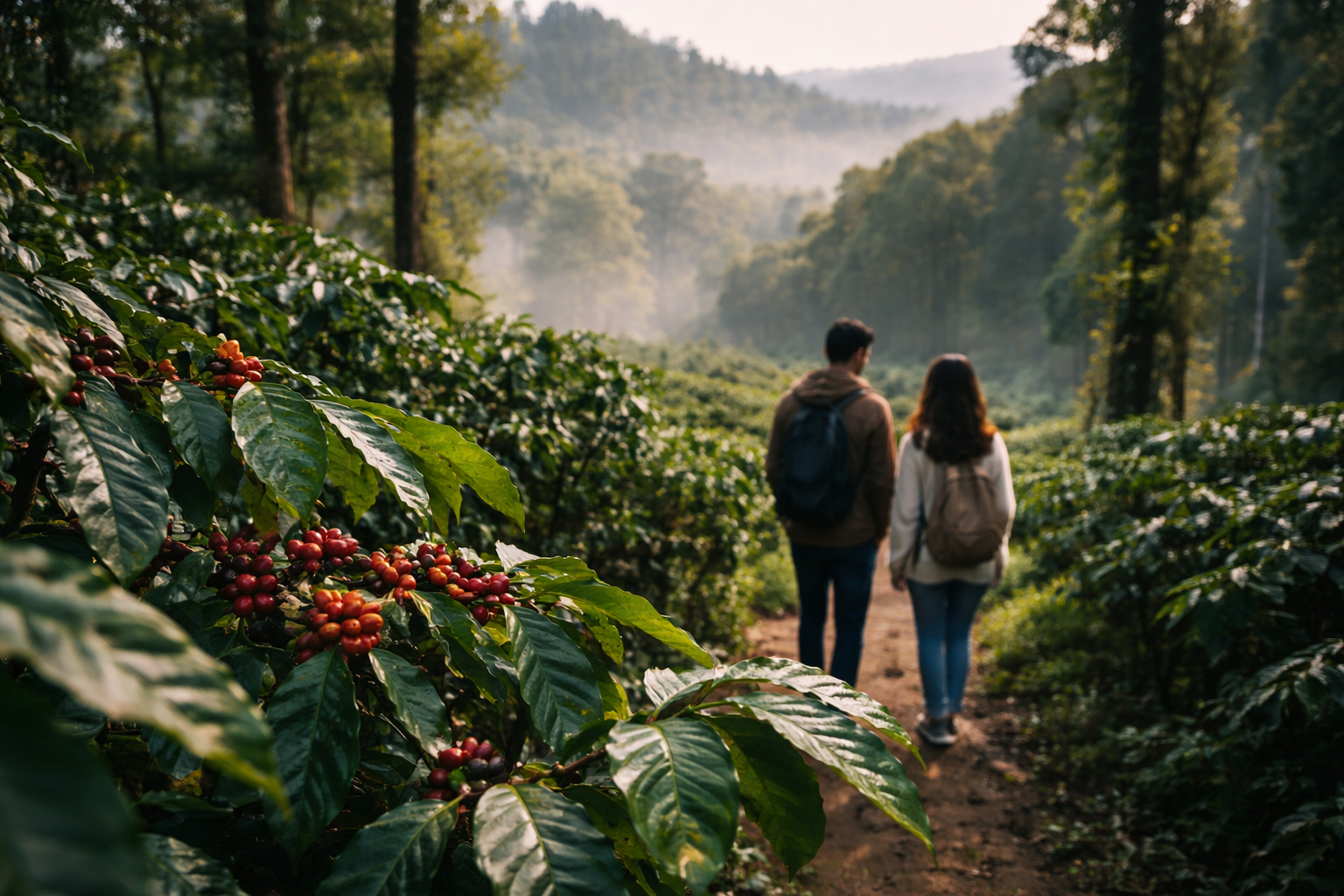 Strolling at coffee estates in Chikmagalur