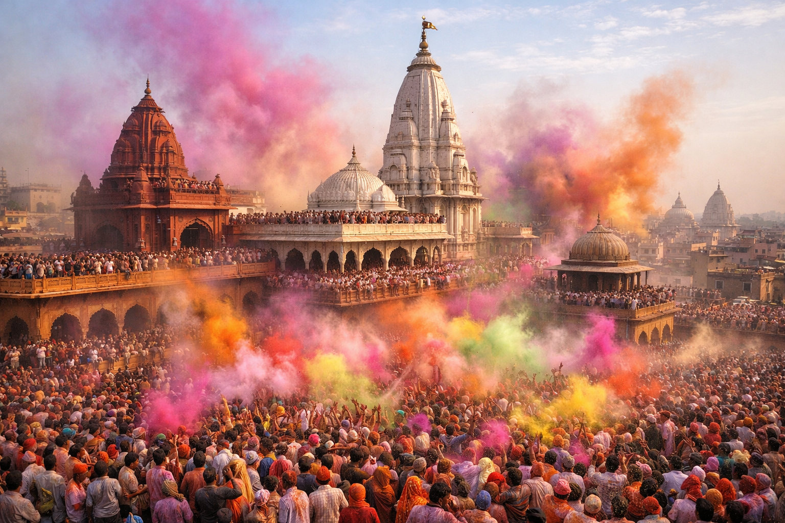 Holi in Mathura