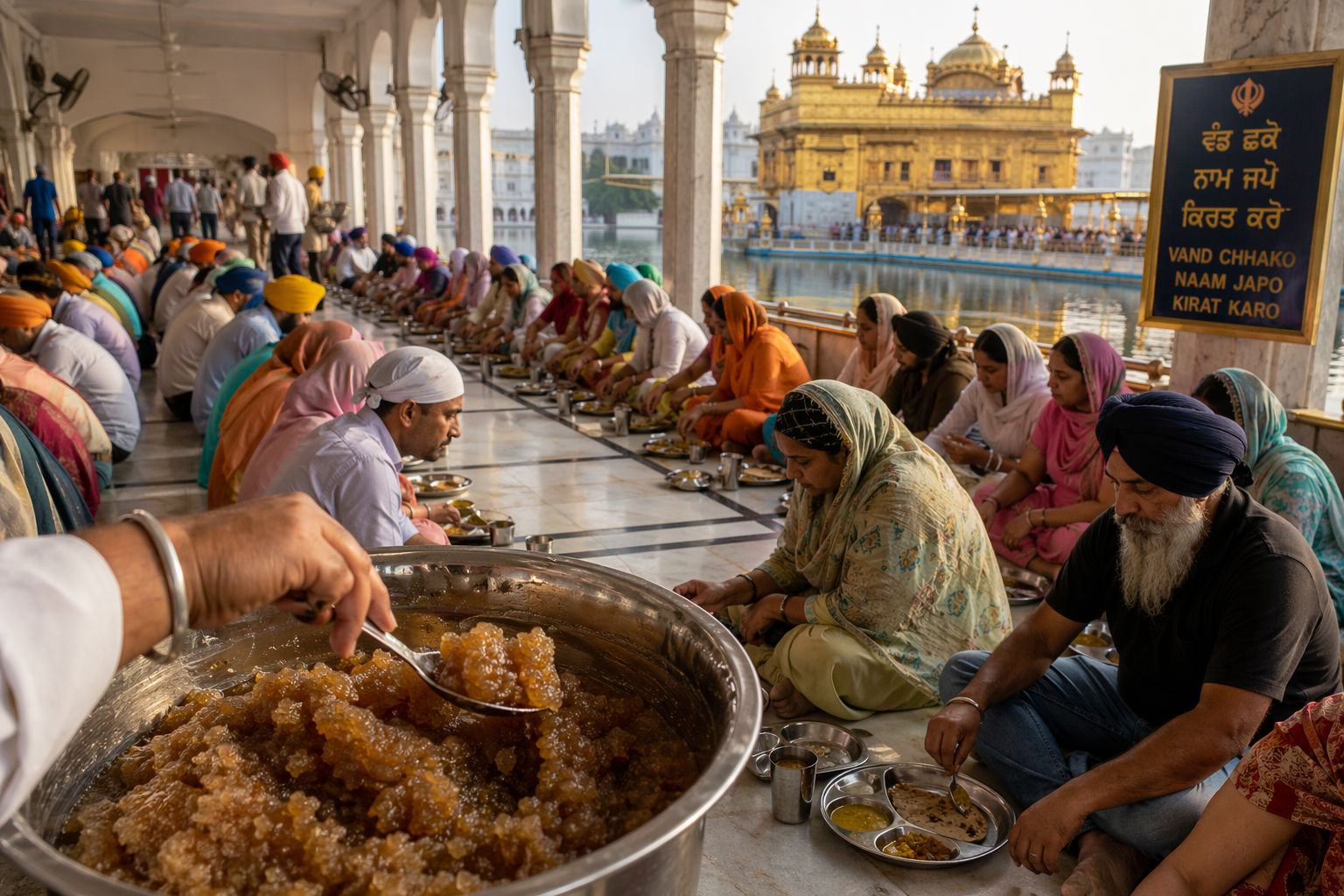 Langar and Kada Prasad at the Golden Temple