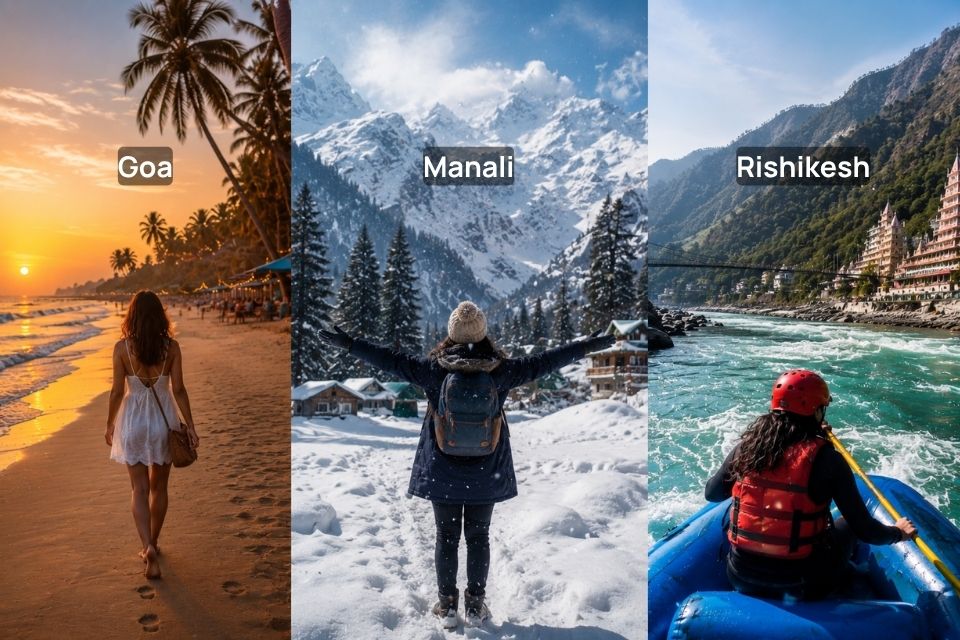 Goa, Manali and Rishikesh for solo travellers